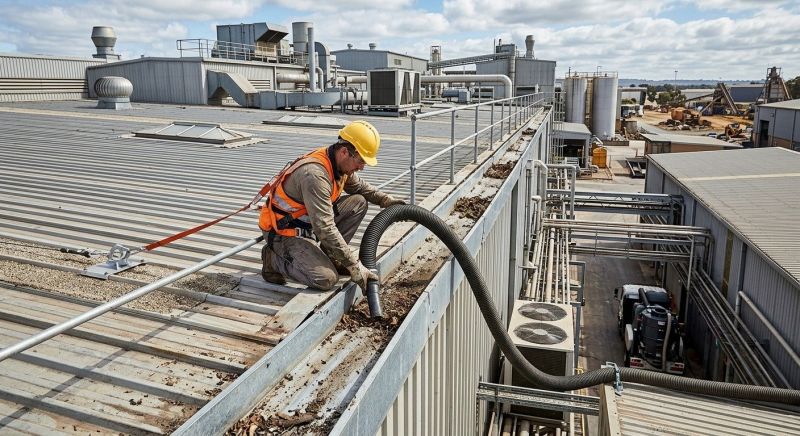 Industrial Gutter Cleaning in Sacramento, CA