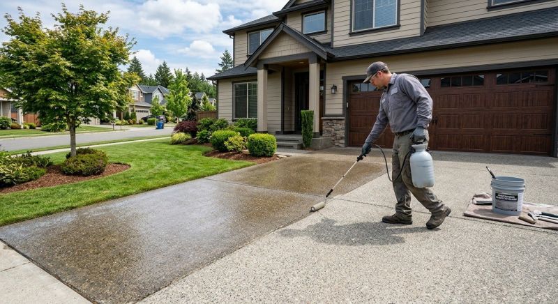 Stamped Concrete Sealing in Puyallup, WA